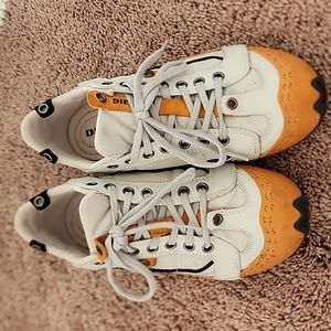 Diesel  "Parker" sneakers. Leather upper and fabric. Used.